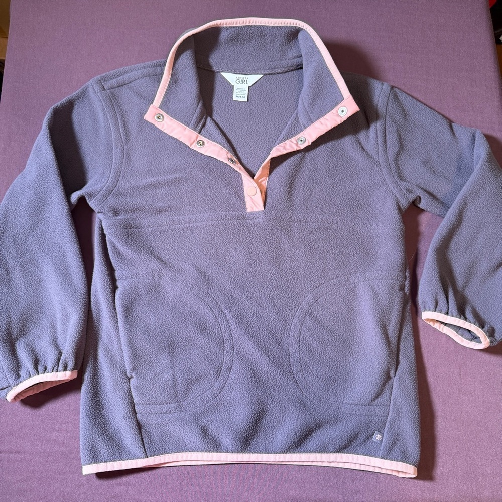 Athleta Girl Cold Snap Sweatshirt Fleece Dusty Violet/Pink - Girls Size M/8-10